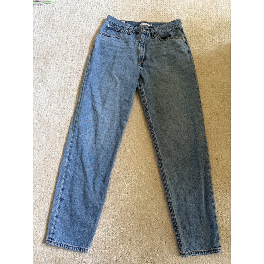 Levis Premium 80s Mom Jean Medium Wash High Rise Tapered Blue Denim Size 30